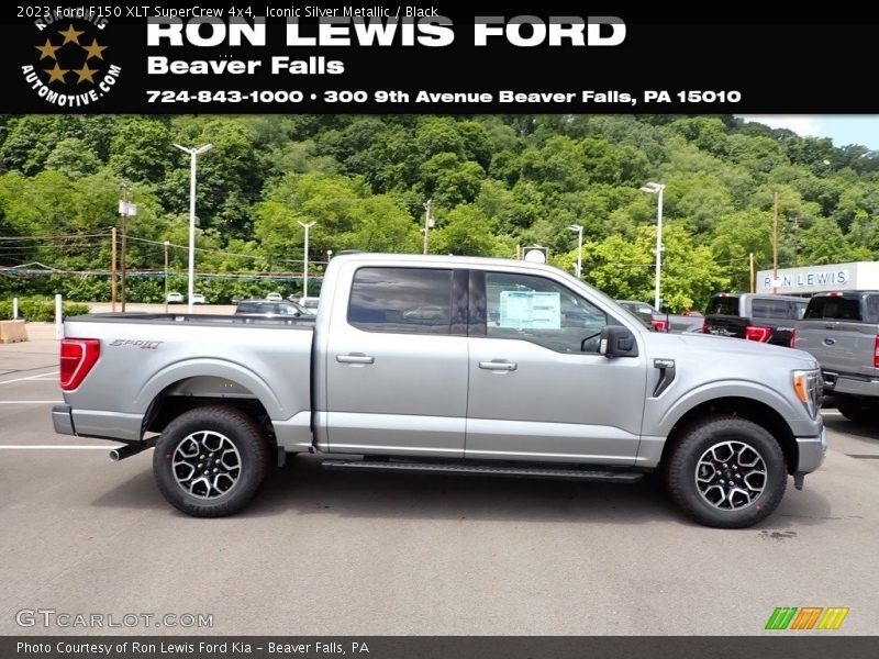 Iconic Silver Metallic / Black 2023 Ford F150 XLT SuperCrew 4x4