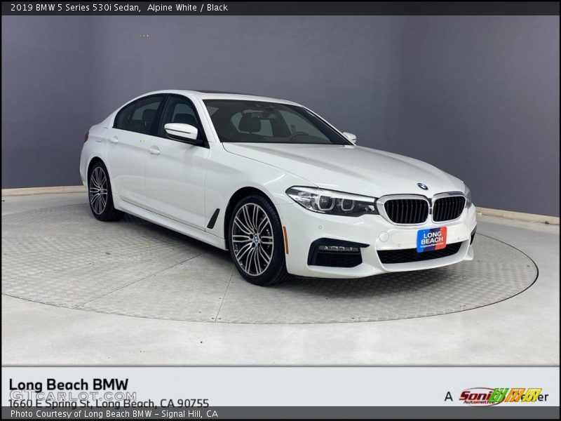 Alpine White / Black 2019 BMW 5 Series 530i Sedan