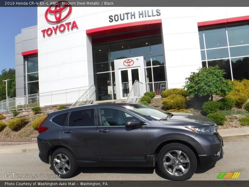 Modern Steel Metallic / Black 2019 Honda CR-V EX-L AWD
