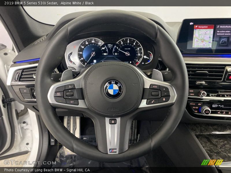 Alpine White / Black 2019 BMW 5 Series 530i Sedan