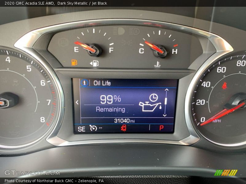 Dark Sky Metallic / Jet Black 2020 GMC Acadia SLE AWD