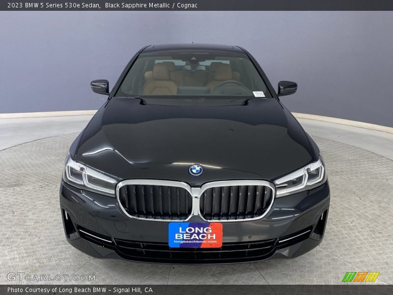 Black Sapphire Metallic / Cognac 2023 BMW 5 Series 530e Sedan