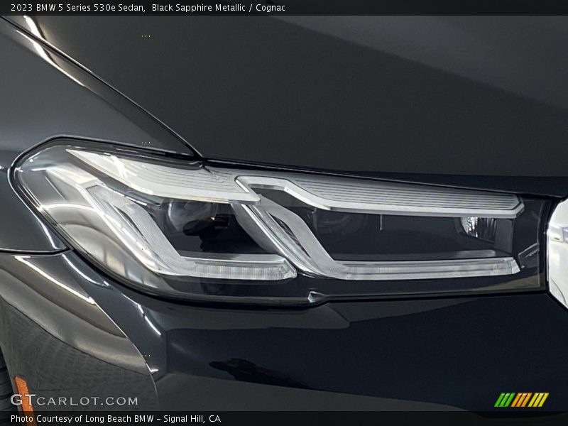 Black Sapphire Metallic / Cognac 2023 BMW 5 Series 530e Sedan