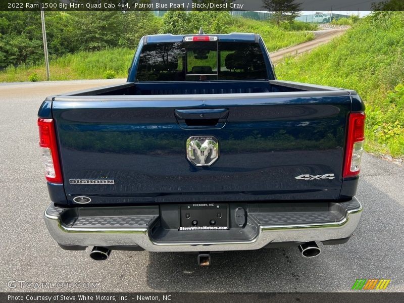 Patriot Blue Pearl / Black/Diesel Gray 2022 Ram 1500 Big Horn Quad Cab 4x4