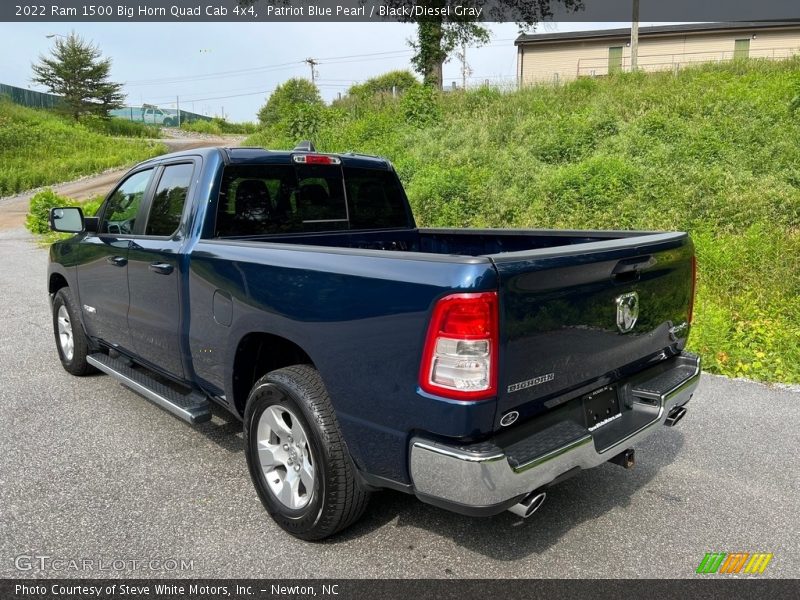 Patriot Blue Pearl / Black/Diesel Gray 2022 Ram 1500 Big Horn Quad Cab 4x4