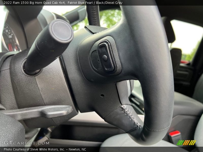 Patriot Blue Pearl / Black/Diesel Gray 2022 Ram 1500 Big Horn Quad Cab 4x4