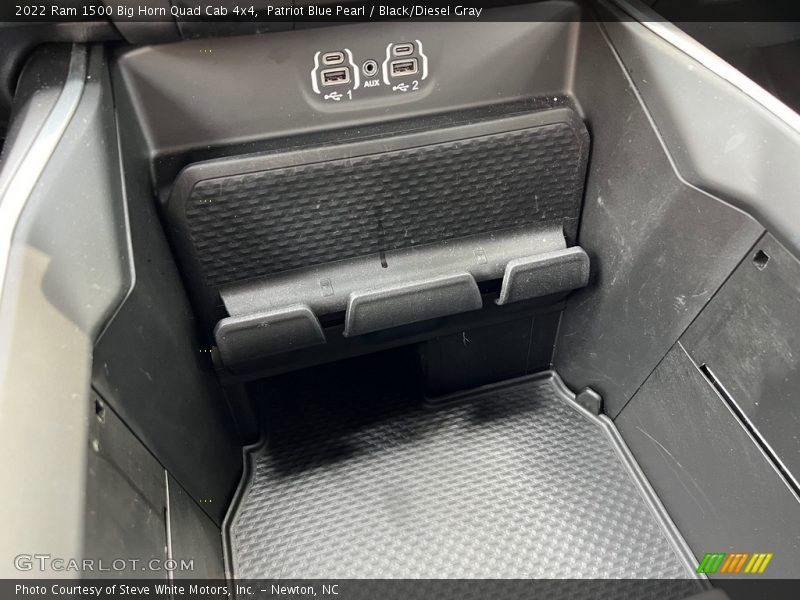 Patriot Blue Pearl / Black/Diesel Gray 2022 Ram 1500 Big Horn Quad Cab 4x4