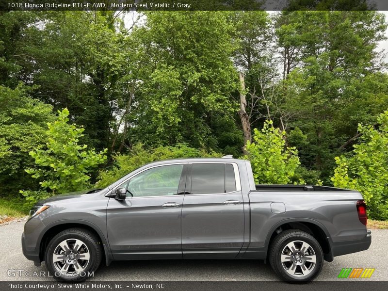 Modern Steel Metallic / Gray 2018 Honda Ridgeline RTL-E AWD