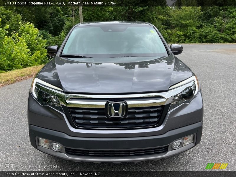 Modern Steel Metallic / Gray 2018 Honda Ridgeline RTL-E AWD