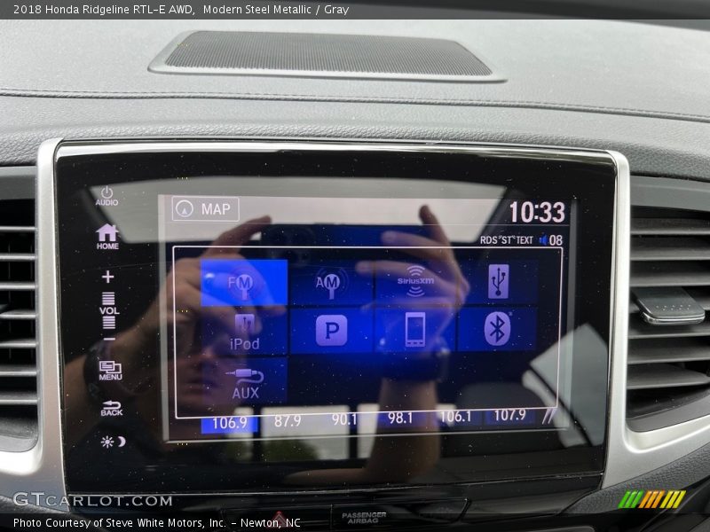 Modern Steel Metallic / Gray 2018 Honda Ridgeline RTL-E AWD