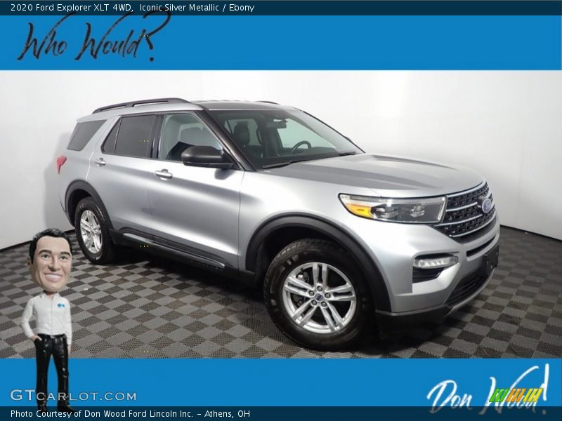 Iconic Silver Metallic / Ebony 2020 Ford Explorer XLT 4WD