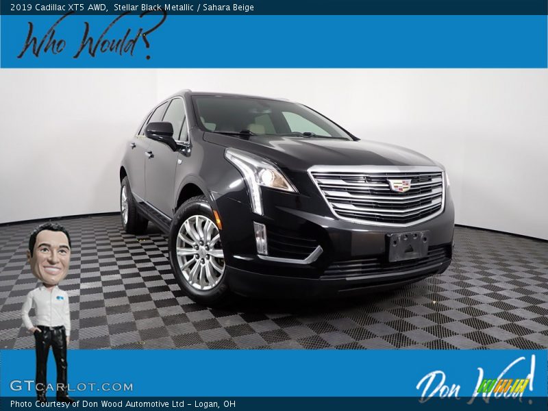 Stellar Black Metallic / Sahara Beige 2019 Cadillac XT5 AWD
