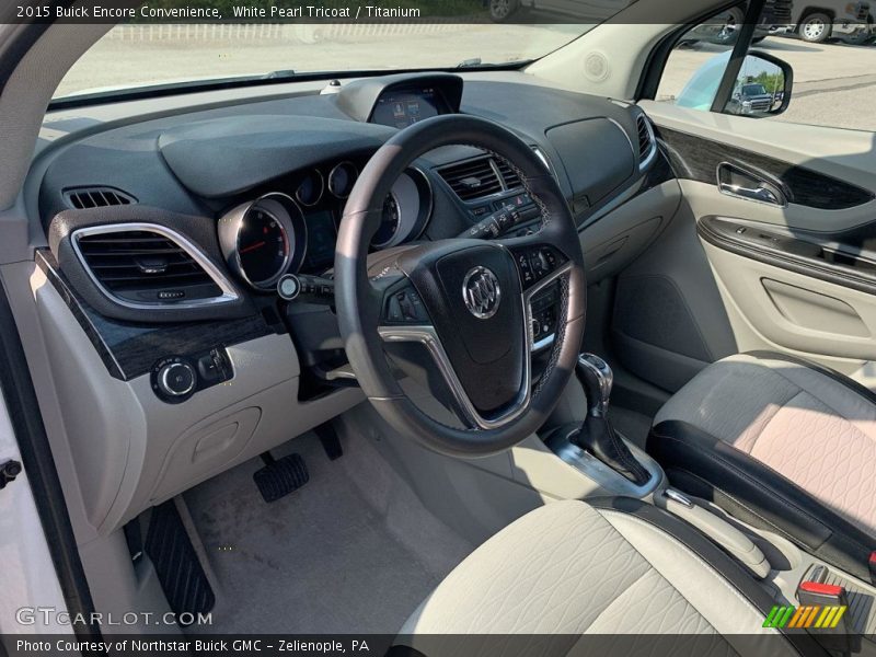 White Pearl Tricoat / Titanium 2015 Buick Encore Convenience