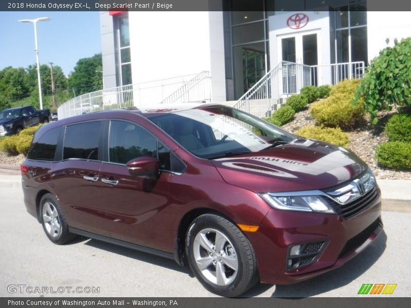 Deep Scarlet Pearl / Beige 2018 Honda Odyssey EX-L