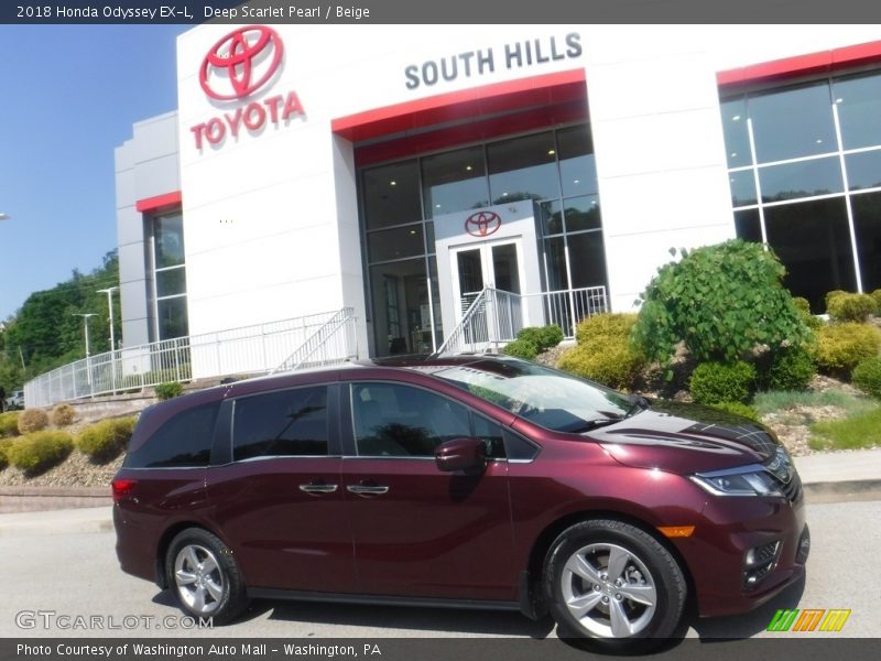 Deep Scarlet Pearl / Beige 2018 Honda Odyssey EX-L