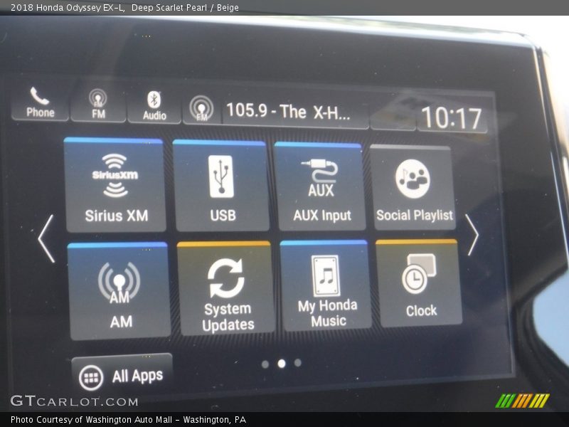 Deep Scarlet Pearl / Beige 2018 Honda Odyssey EX-L