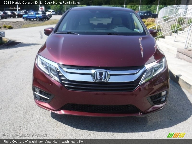 Deep Scarlet Pearl / Beige 2018 Honda Odyssey EX-L