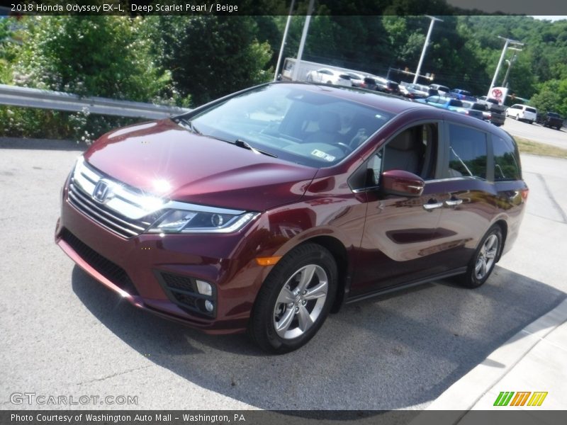 Deep Scarlet Pearl / Beige 2018 Honda Odyssey EX-L