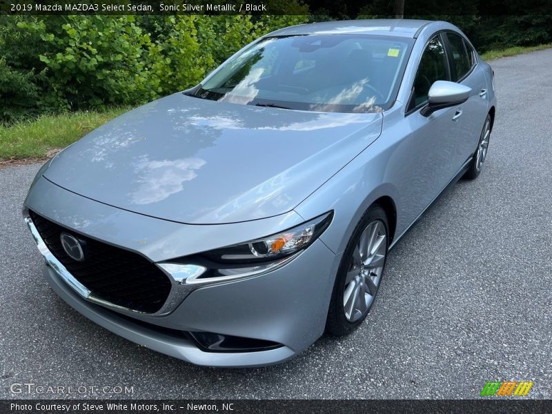 Sonic Silver Metallic / Black 2019 Mazda MAZDA3 Select Sedan