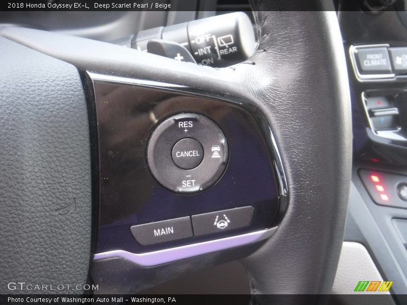 Deep Scarlet Pearl / Beige 2018 Honda Odyssey EX-L