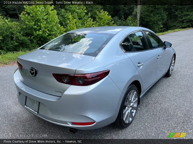 Sonic Silver Metallic / Black 2019 Mazda MAZDA3 Select Sedan