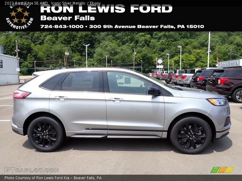 Iconic Silver Metallic / Ebony 2023 Ford Edge SE AWD