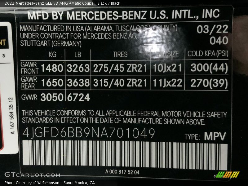 Black / Black 2022 Mercedes-Benz GLE 53 AMG 4Matic Coupe