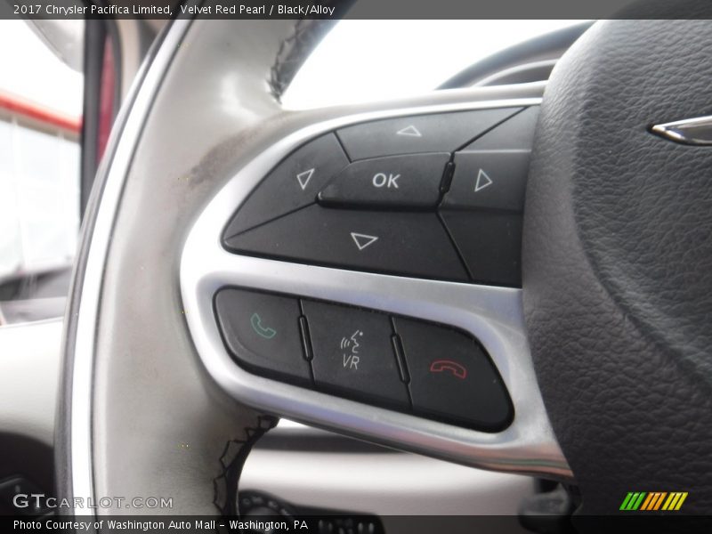 Velvet Red Pearl / Black/Alloy 2017 Chrysler Pacifica Limited