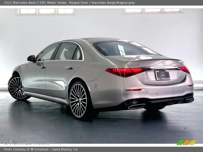 Mojave Silver / Macchiato Beige/Magma gray 2022 Mercedes-Benz S 580 4Matic Sedan