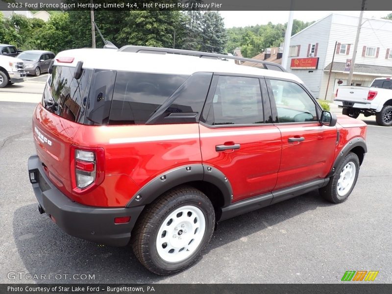 Hot Pepper Red / Navy Pier 2023 Ford Bronco Sport Heritage Limited 4x4