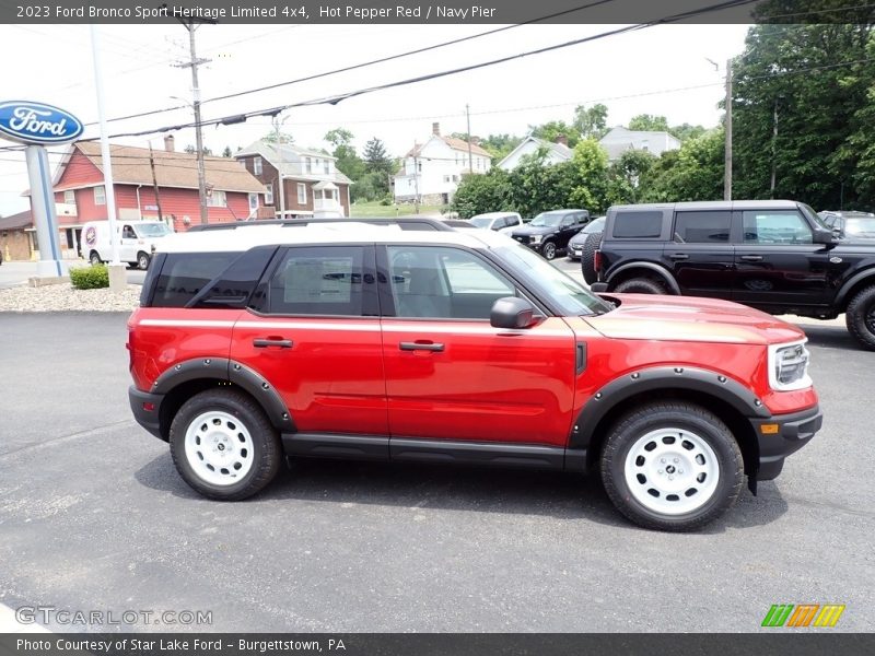 Hot Pepper Red / Navy Pier 2023 Ford Bronco Sport Heritage Limited 4x4