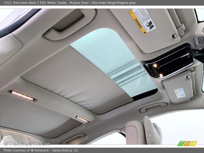 Sunroof of 2022 S 580 4Matic Sedan
