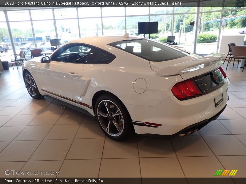 Oxford White / CS/GT Ebony w/Miko Suede Inserts 2023 Ford Mustang California Special Fastback