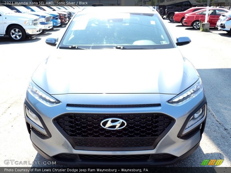 Sonic Silver / Black 2021 Hyundai Kona SEL AWD