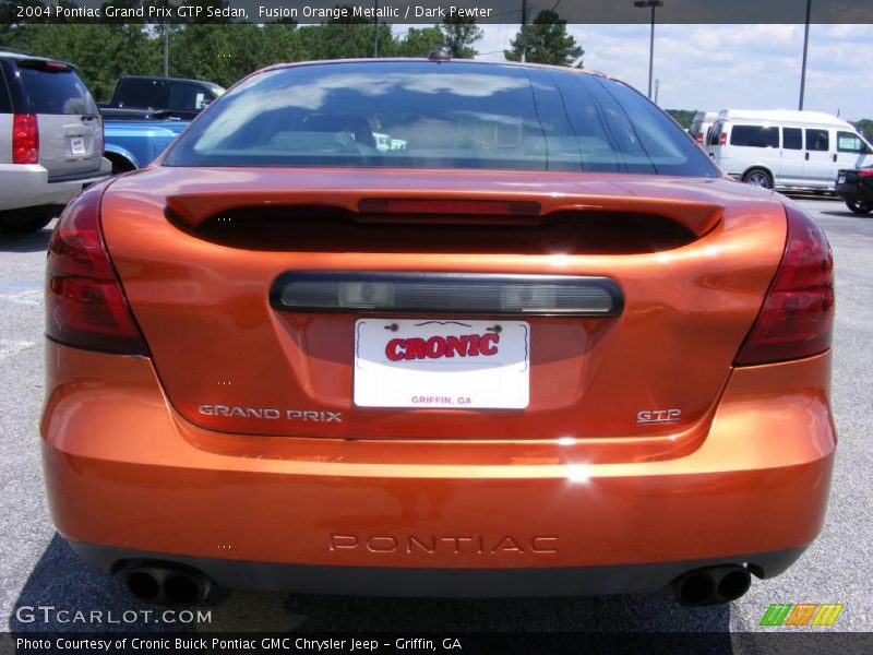 Fusion Orange Metallic / Dark Pewter 2004 Pontiac Grand Prix GTP Sedan