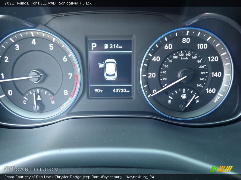 Sonic Silver / Black 2021 Hyundai Kona SEL AWD