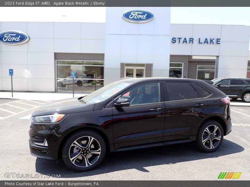 Agate Black Metallic / Ebony 2023 Ford Edge ST AWD