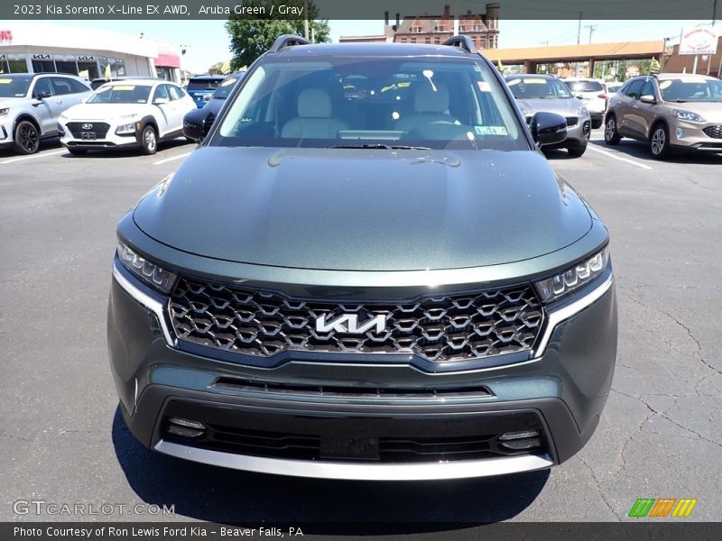 Aruba Green / Gray 2023 Kia Sorento X-Line EX AWD