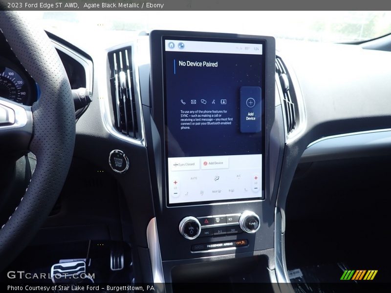 Agate Black Metallic / Ebony 2023 Ford Edge ST AWD