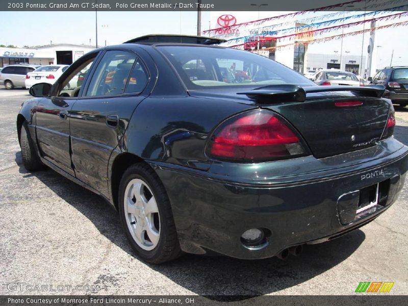 Polo Green Metallic / Dark Taupe 2003 Pontiac Grand Am GT Sedan