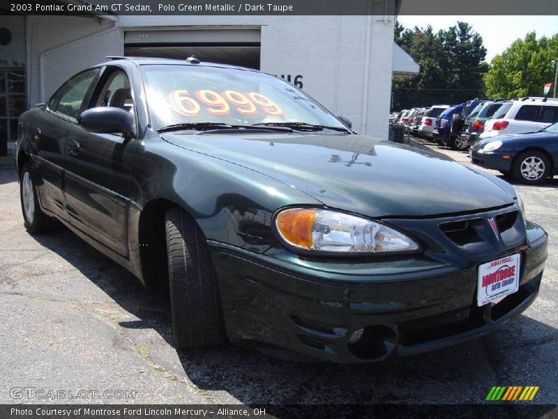 Polo Green Metallic / Dark Taupe 2003 Pontiac Grand Am GT Sedan