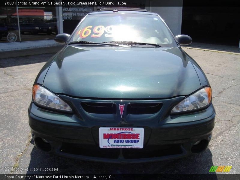 Polo Green Metallic / Dark Taupe 2003 Pontiac Grand Am GT Sedan