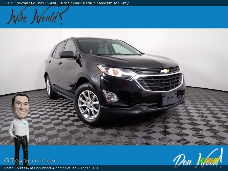 Mosaic Black Metallic / Medium Ash Gray 2019 Chevrolet Equinox LS AWD