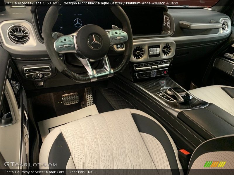 designo Night Black Magno (Matte) / Platinum White w/Black A Band 2021 Mercedes-Benz G 63 AMG