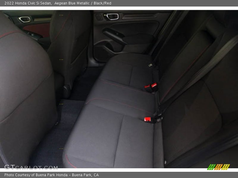Aegean Blue Metallic / Black/Red 2022 Honda Civic Si Sedan