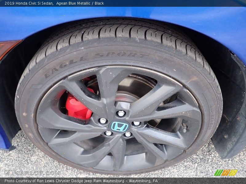 Agean Blue Metallic / Black 2019 Honda Civic Si Sedan