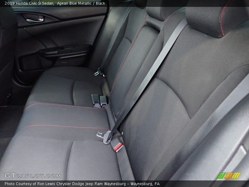 Agean Blue Metallic / Black 2019 Honda Civic Si Sedan
