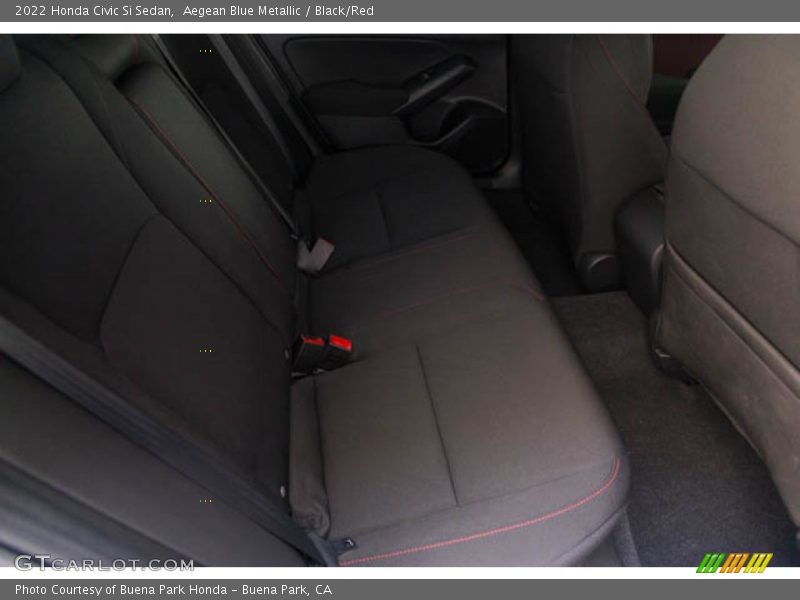 Aegean Blue Metallic / Black/Red 2022 Honda Civic Si Sedan