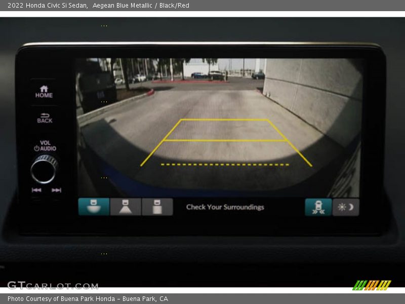 Aegean Blue Metallic / Black/Red 2022 Honda Civic Si Sedan