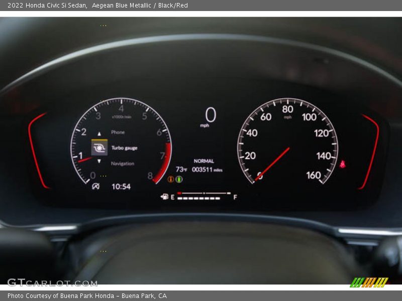 Aegean Blue Metallic / Black/Red 2022 Honda Civic Si Sedan